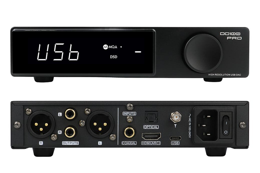 S.M.S.LのDAC「DO100 PRO」、全面、背面画像