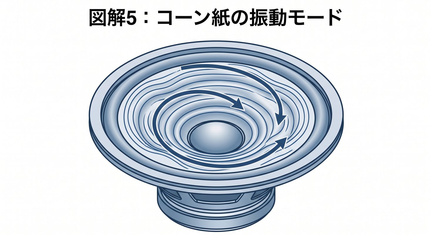 コーン紙の振動モード
